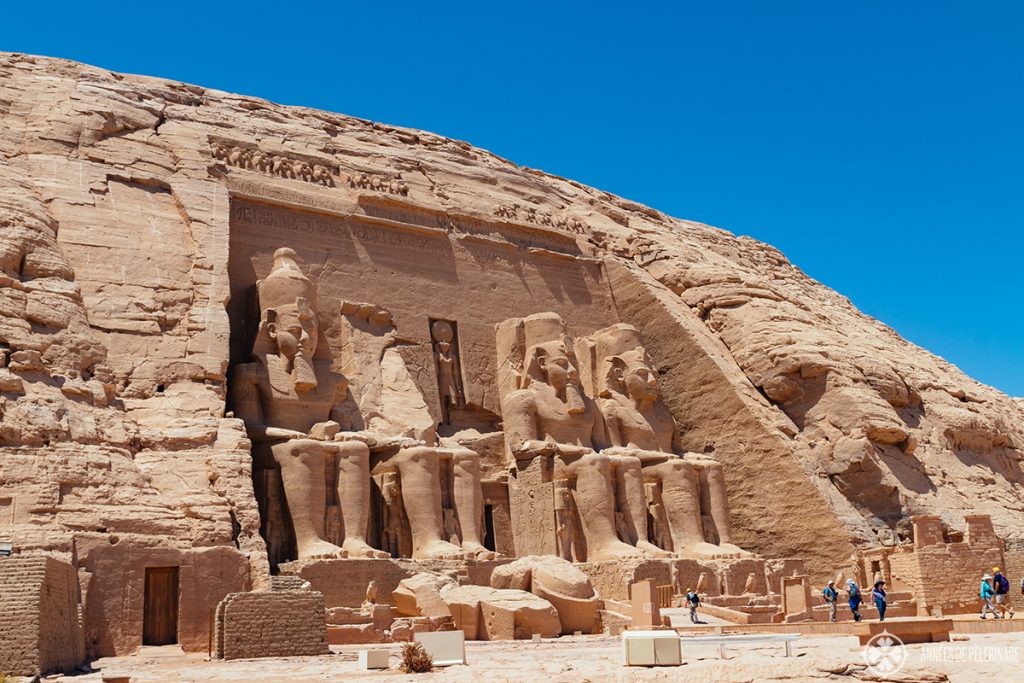 The great temple of Ramses II at Abu Simbel, Egypt - side view