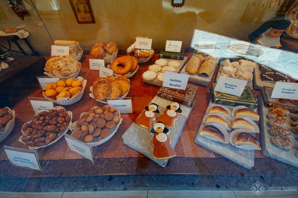 A shop window with traditional marzipan sweets in Toledo, Spain