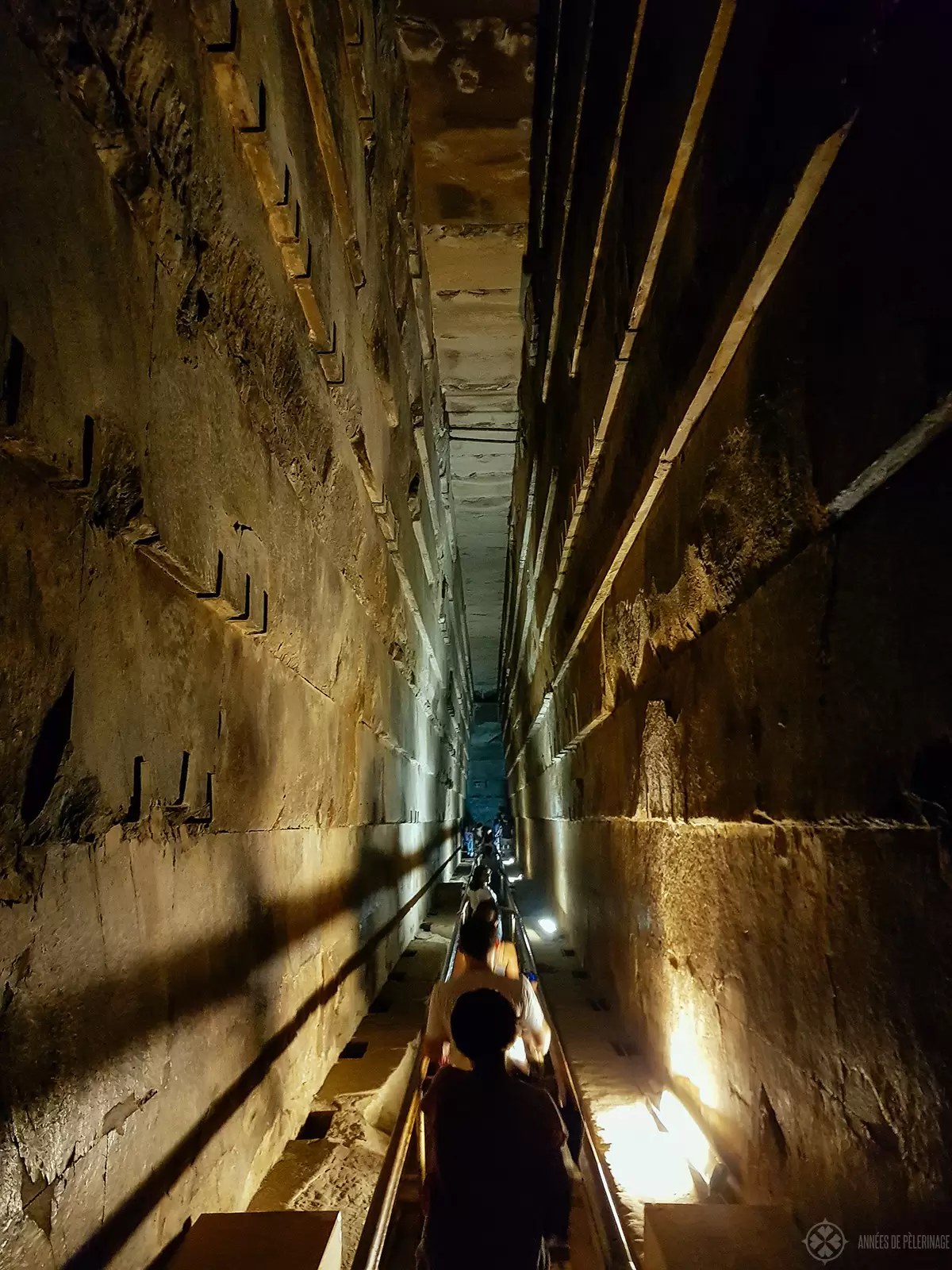 Grand Gallery inside the Great Pyramid of Giza - this is Khufus pyramid - the earliest and largest of the lot