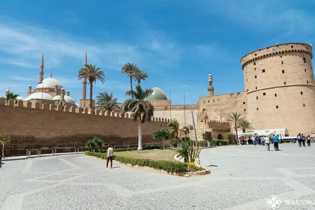 The entrance of the Entrance of the Cairo Citadel - tickets can be bought here. Cairo Citadel ticket prices are 100 LE