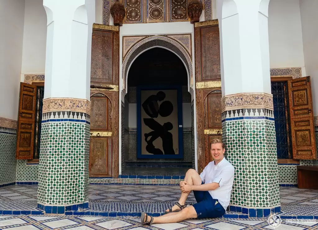 Me inside the Dar Si Said National Museum in Marrakech