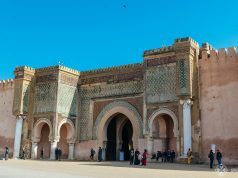 The Bab Mansour Gate in Meknes, Morocco