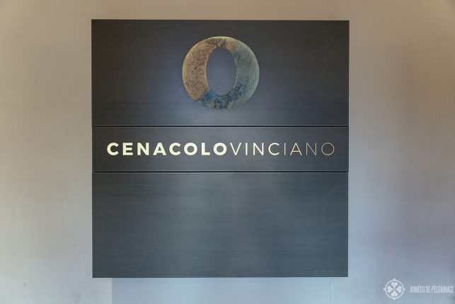 The entrance of the Cenacolo Vinciano museum where Leonardo da Vincis Last supper painting can be visited in Milan, Italy