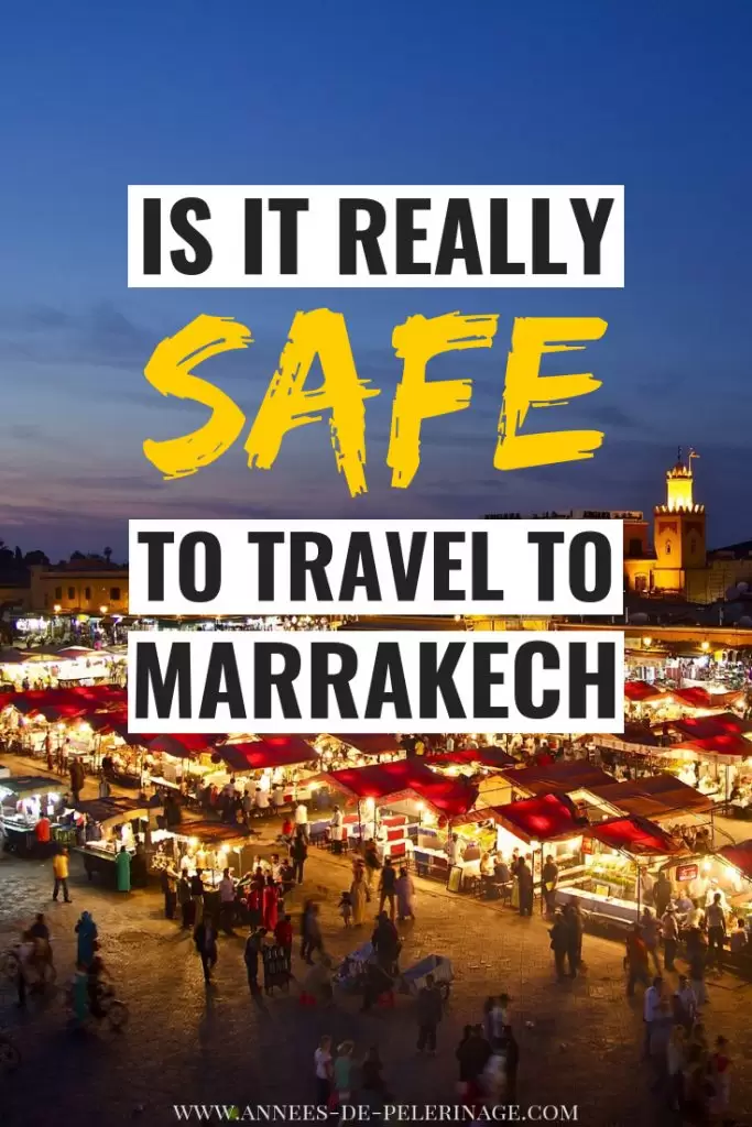 Is Marrakech safe for Americans and Western tourists in general? Yes! But this guide will show you exactly why - hard numbers, facts and first hand experience. But it will also show you common scams, problems and everything else you should know about travel safety in Marrakech. This guide was not only written for solo female travelers in Marrrakech, but all tourists. Click for the details. #Morocco #travel #travelguide #traveltips #wanderlust #explore