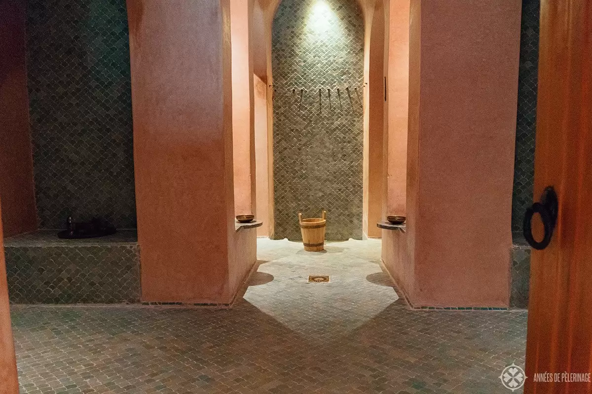 The hamam at the Amanjena luxury hotel in Marrakech, Morocco