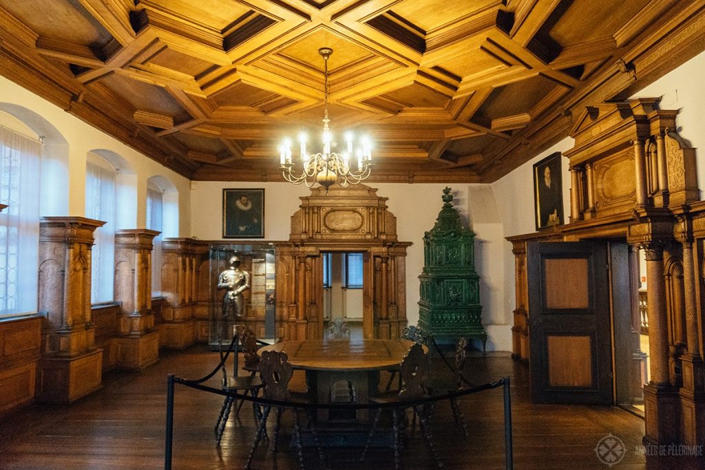 The historic rooms inside the Fembo house in Nuremberg, Germany