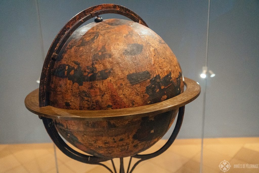 The ancient Behaim Globe inside the Germanische Nationalmuseum in Nuremberg