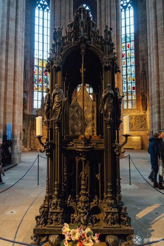 The shrine of St. Sebaldus inside the St. Sebaldus church in Nuremberg, Germany