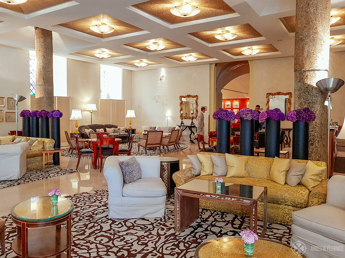 The lobby of the Four Seasons Hotel Milano, Italy