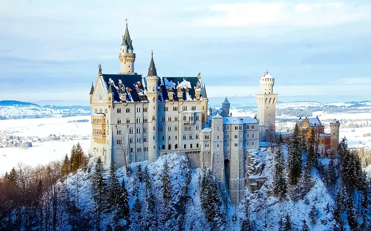 Castle Neuschwanstein near Munich in Winter