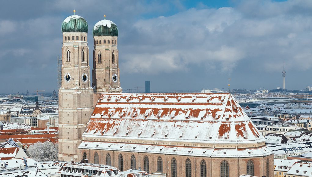 The Church of Our Lady (Fraunkirche) in Munich in Winter