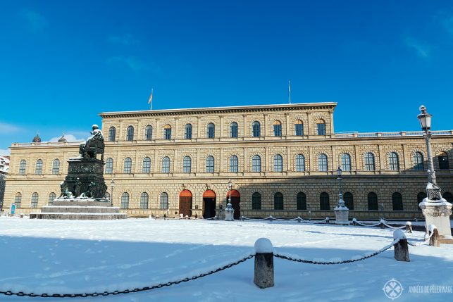 The Residenz Castle in Munich in winter