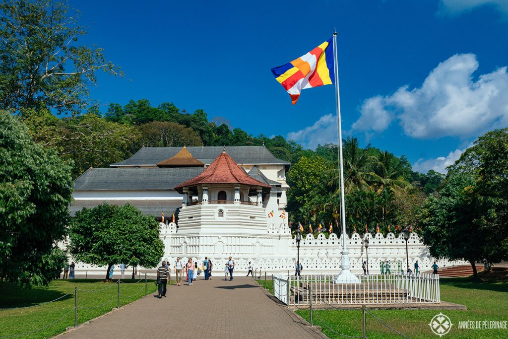 The Temple of the Tooth in Kandy in Sri Lanka - one of the tourist highlights that can't miss in any Sri Lanka itinerary