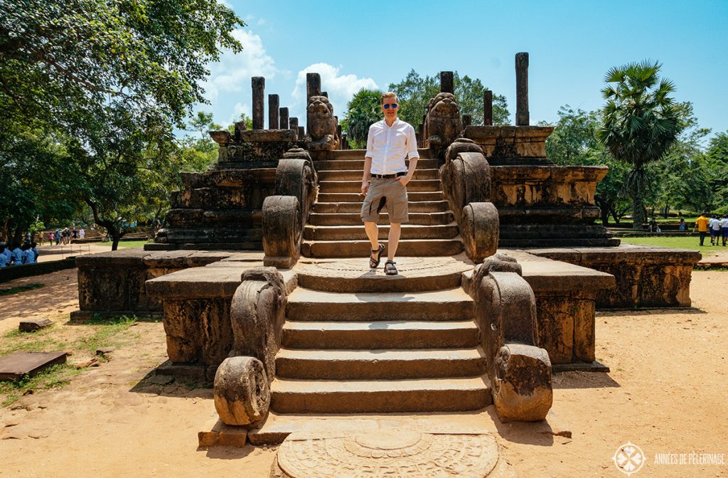 Exploring the UNESCO World Heritage ruins of Polonnaruwa near Dambulla, Sri Lanka