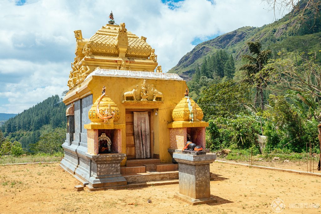 A small Hindu temple somewhere in the Knuckles Forest Reserve near Kandy, Sri Lanka