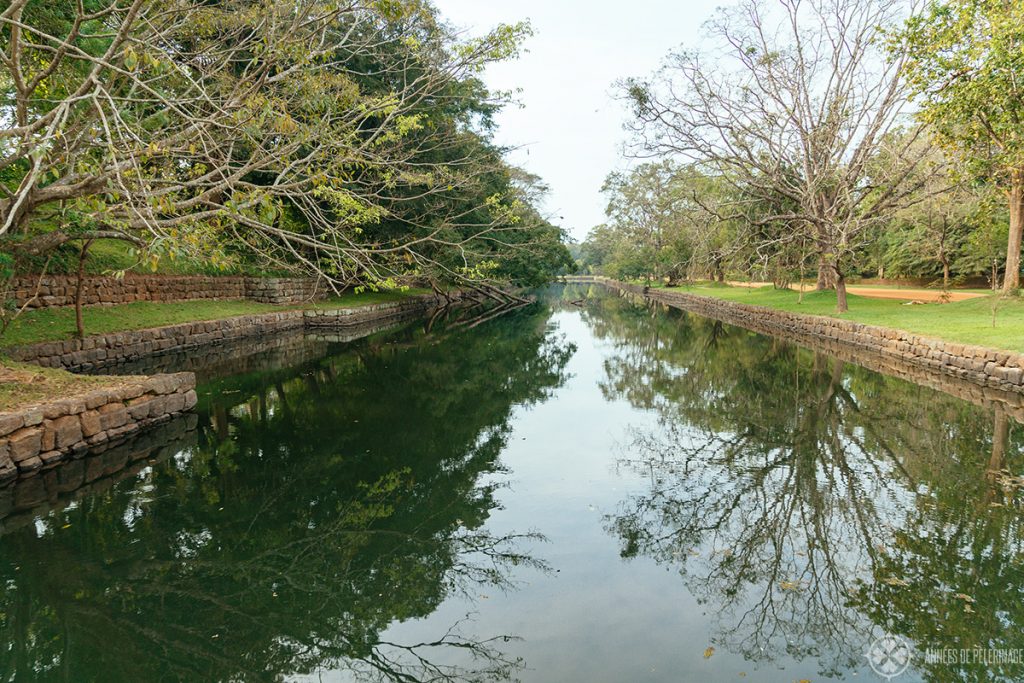 The gigantic moat around the Sigiriya water gardens, Sri Lanka