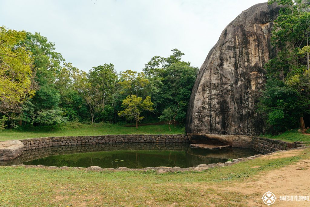 The so-called octagonal pool at Sigiriya Lion Rock Sri lanka