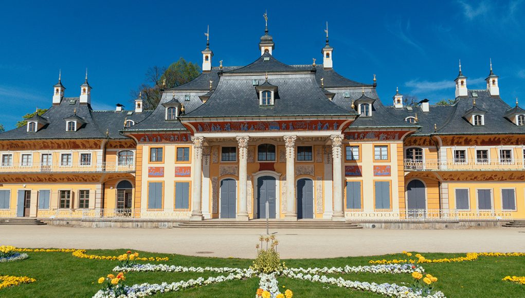 Close-up of the Bergpalais of Pillnitz castle, near Dresden, Germany