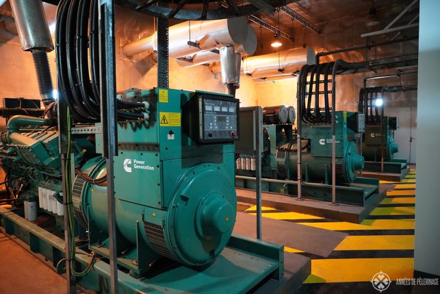 The generators powering the island of the Constance Halaveli resort, Maldives