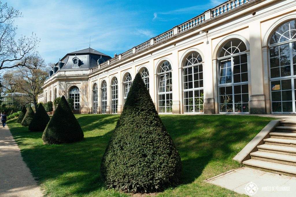 The ancient palm house of Pillnitz Castle, near Dresden, Germany