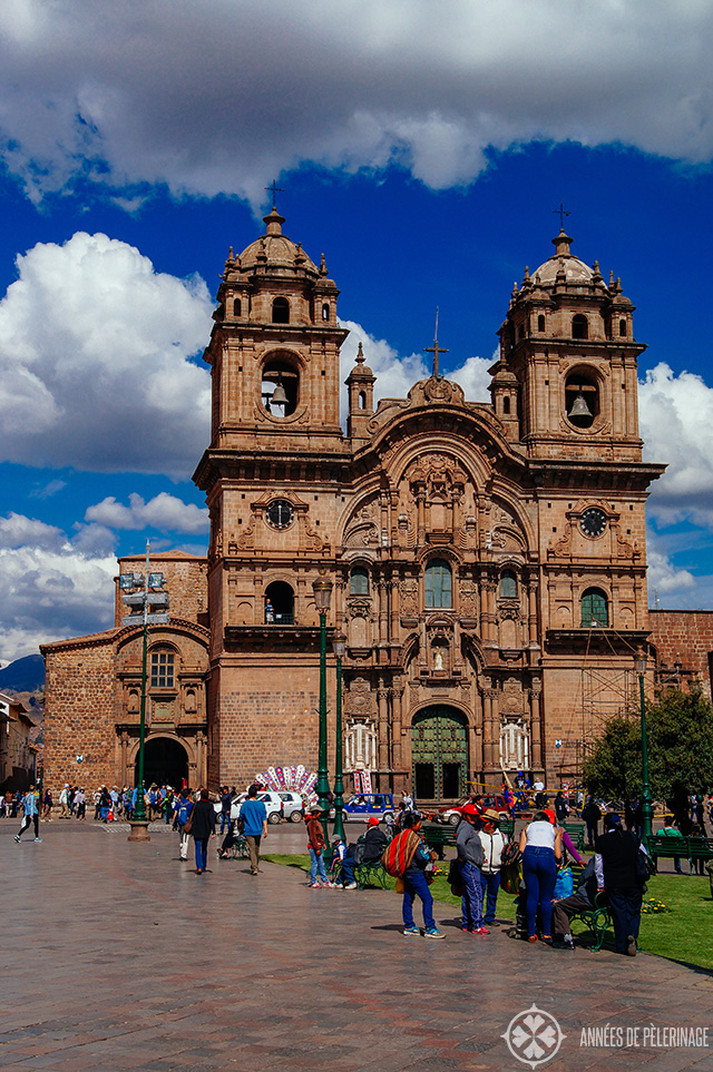 Iglesia de la Compania de Jesus on the main square of Cusco, Peru