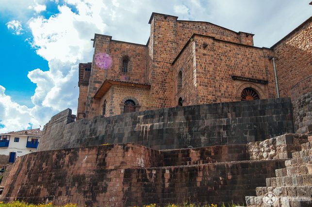 The Coricancha with the Church of Santo Domingo on top of it in the heart of Cusco, Peru