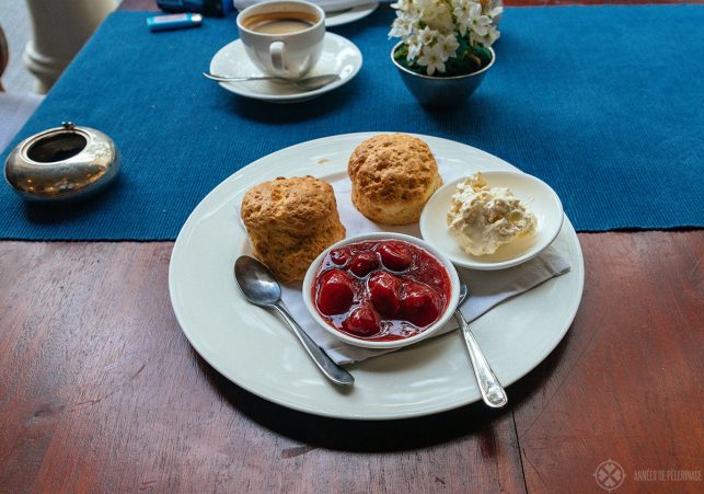 heavenly scones & clotted cream as part of the traditional afternoon tea at Amangalla, inside the Dutch fort in Galle, Sri Lanka