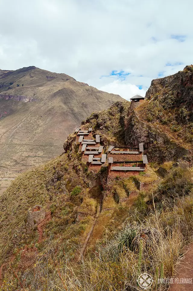 The ancient grannaries in Pisac, Peru