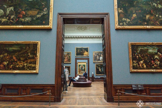 Inside the Old Masters Gallery  in Dresden, Germany