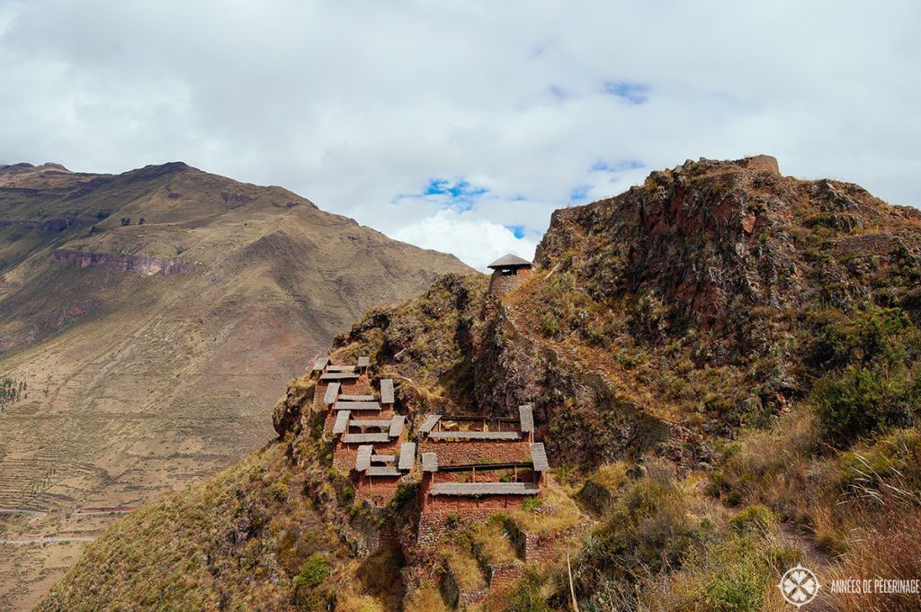 The granaries of the Pisac Inca ruins in Peru - only a short day trip away from Cusco