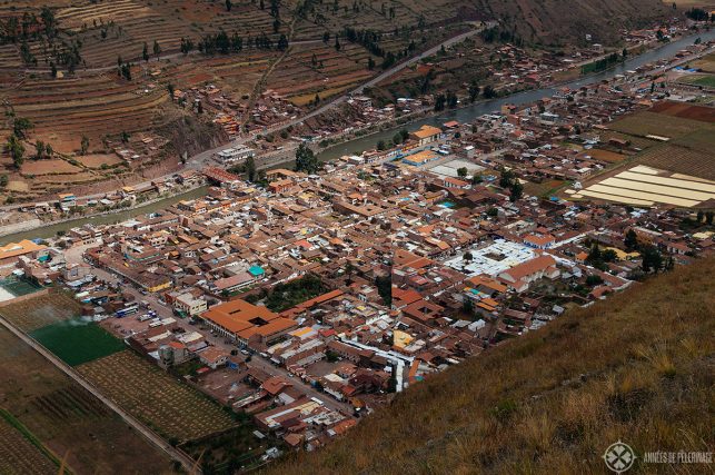 Pisac market as seen from above