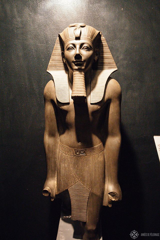 Statue of Thutmosis III inside Luxor Museum