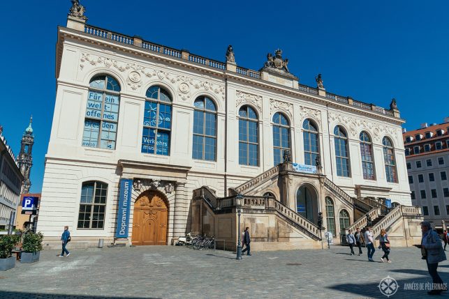 The historic main building of the Traffic Museum in Dresden