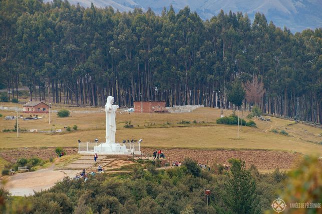 The Cristo Blanco statue in the vicinity of Sacsayhuaman which offers a lovely view of Cusco