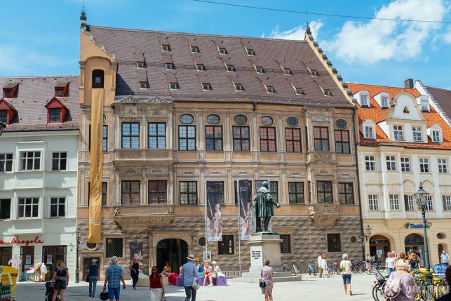 The historic building of the Maximilanmuseum in Augsburg