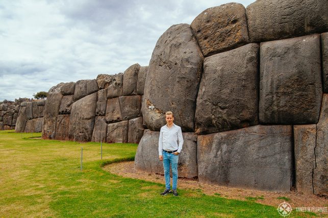 Me in front of the stone wall around Sacsayhuamán to give you a good impression how huge it is