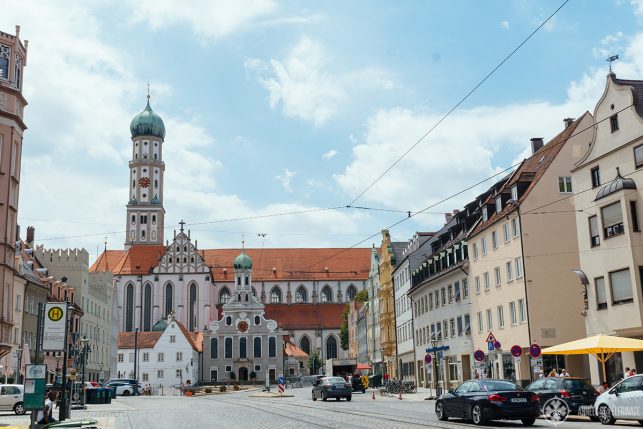 View along the main street of Augsburg