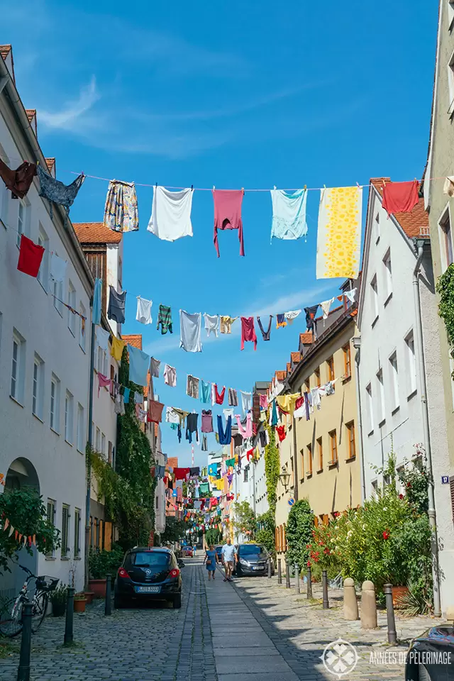 A quaint little street in the old town of Augsburg