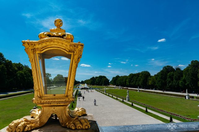 View of the park from the terrace of Nymphenburg palace
