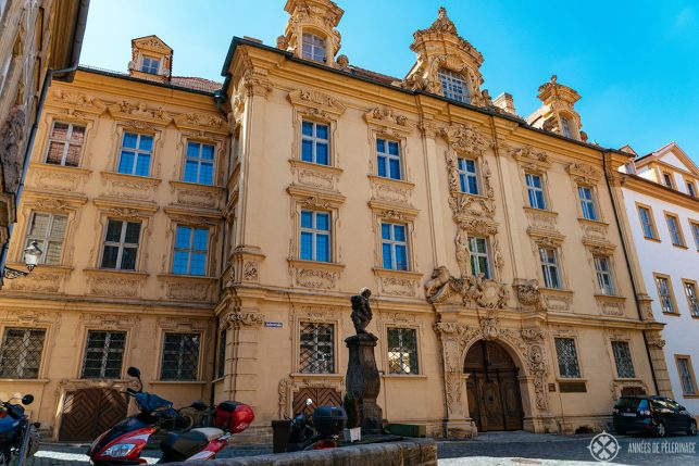 The facade of the Böttingerhaus in Bamberg
