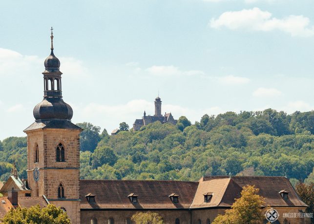 View of Altenburg Castle on a hill above Bamberg