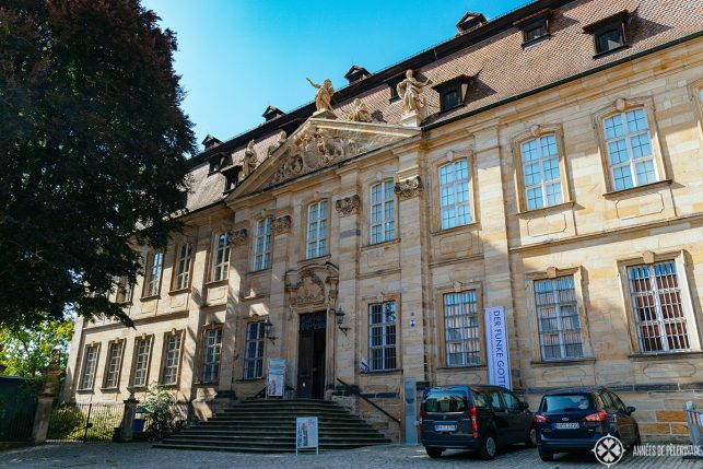 Entrance of the Diocese Museum where the treasury of Bamberg Cathedral is on display