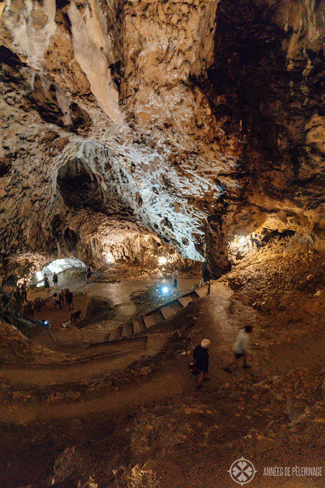 Inside the Hohle Fels cave near Blaubeuren, Germany