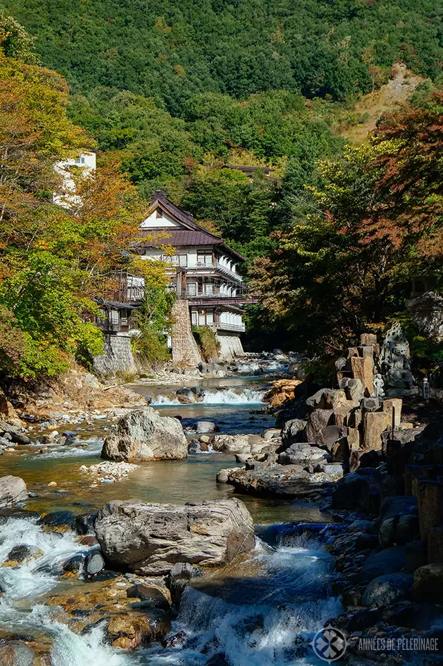 The scenic main building of the Takaragawa onsen resort