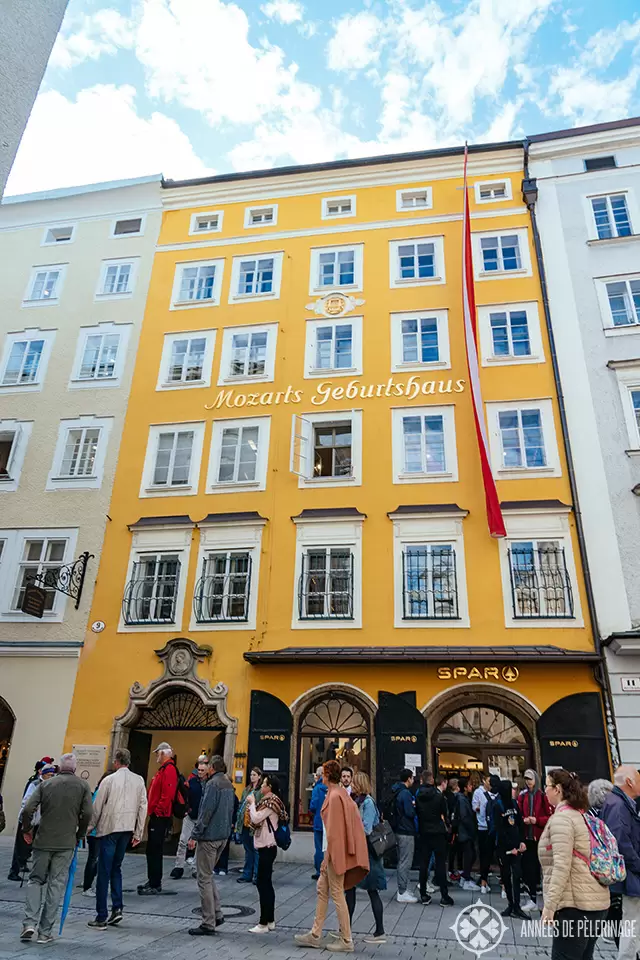 Mozart's birth house in the Getreidegasse in Salzburg, Austria