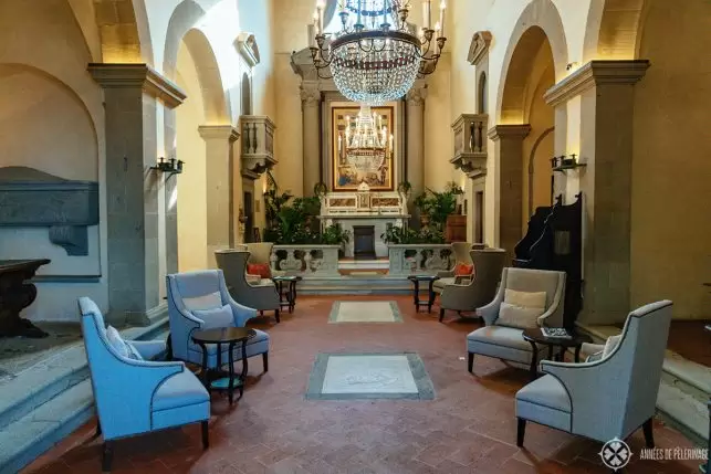 The historic chapel in the main building of the Belmond Villa San Michele in Florence, Italy