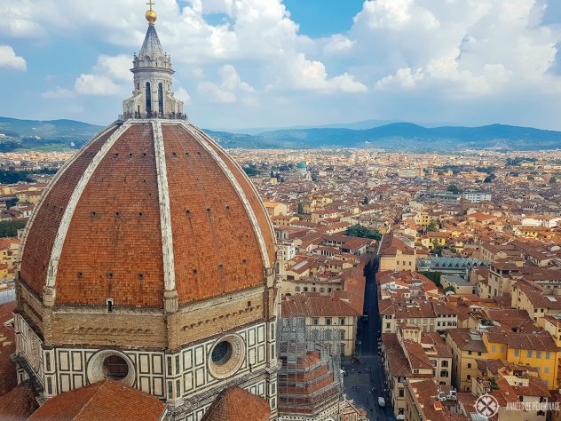 The cupola of Florence Cathedral as seen from the Campanile Tower