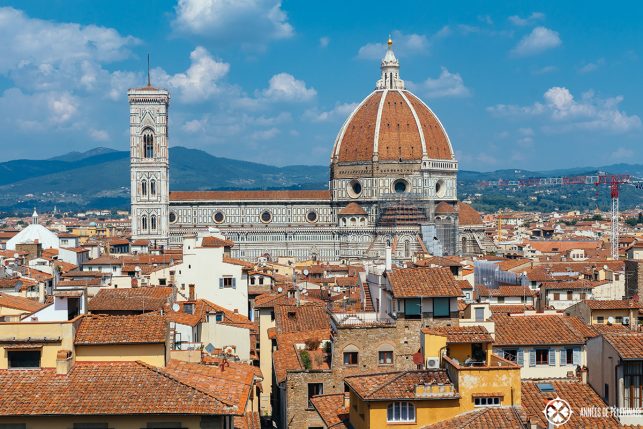 Florence Cathedral and the old town of Florence, Italy
