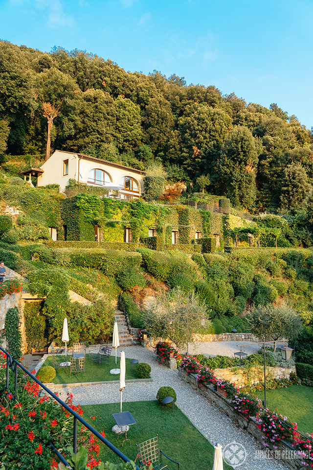 The garden of Villa San Michele with the hidden Junior Suites
