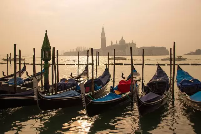 San Giorgio Maggiore church in Venice in the early morning light